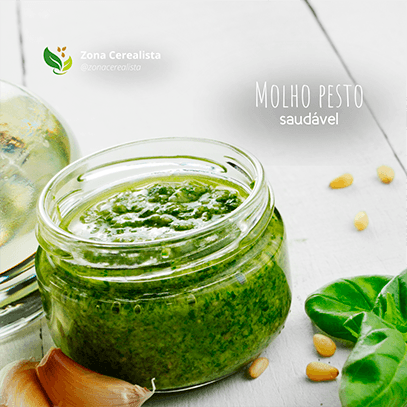 Receita de Molho Pesto saudável - Zona Cerealista Online