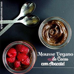 Mousse Vegano de Cacau com Abacate