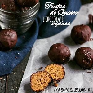 Trufas de Quinoa e Chocolate Veganas - Zona Cerealista Online