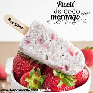 PICOLÉ DE COCO COM MORANGO!