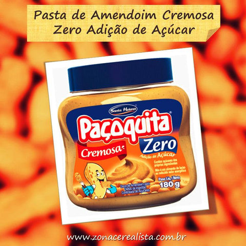 PASTA DE AMENDOIM CREMOSA ZERO ADIÇÃO DE AÇÚCAR - Zona Cerealista Online