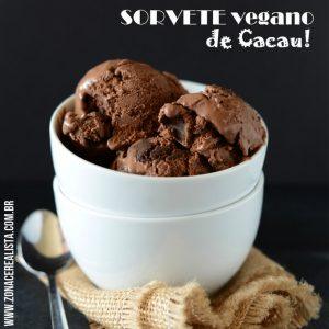 SORVETE VEGANO DE CACAU! - Zona Cerealista Online