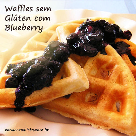 Waffles sem Glúten com BlueBerry - Zona Cerealista Online