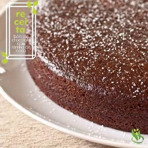 Bolo de chocolate com farinha de coco