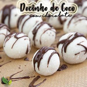 docinho de coco com chocolate