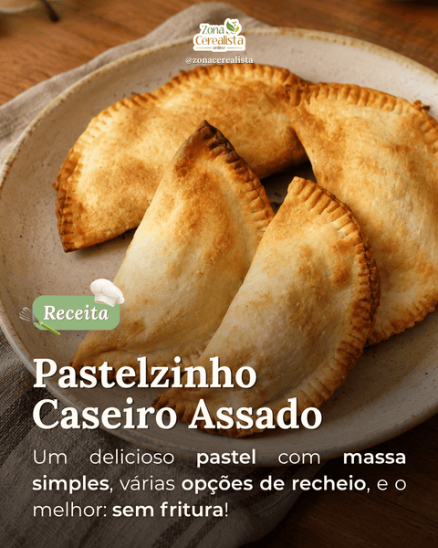 Arte da Zona Cerealista Online sobre uma receita de Pastel Caseiro Assado.