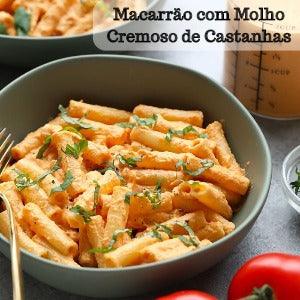 Macarrão com Molho Cremoso de Castanhas - Zona Cerealista Online