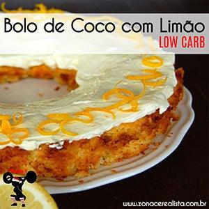 Bolo de Coco com Limão Low Carb