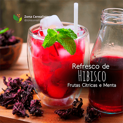 Refresco de Hibisco com Frutas Cítricas e Menta ideal para os dias quentes de verão - Zona Cerealista Online