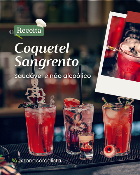 Receita de Halloween: Coquetel Sangreto 🩸🧛🏻