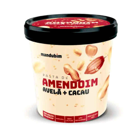 Pasta de Amendoim Integral com Avelã e Cacau Mandubim 450g – Zona  Cerealista Online