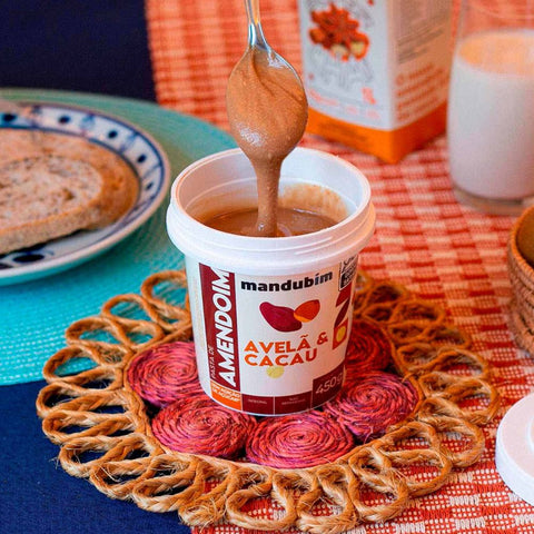 Pasta de Amendoim Integral com Avelã e Cacau Mandubim 450g