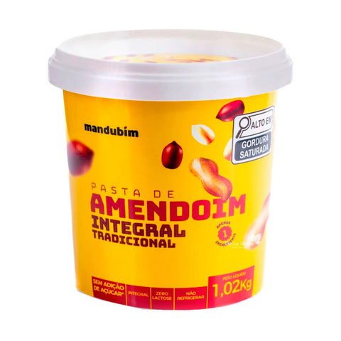 Pasta de Amendoim Integral Mandubim (1,02 Kg) – Zona Cerealista Online