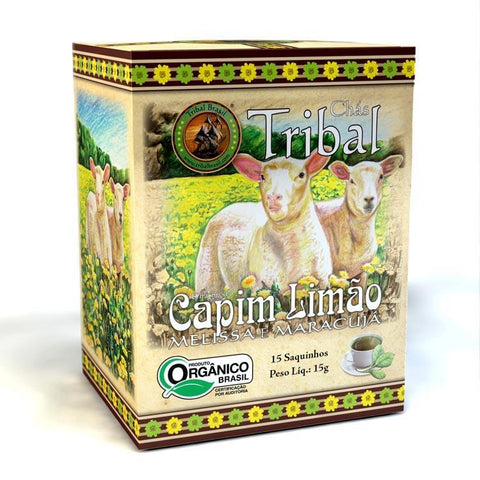 Chá Orgânico de Capim Limão, Melissa e Maracujá Tribal 15g