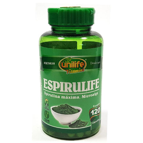 Spirulina Espirulife Unilife 120 Cápsulas