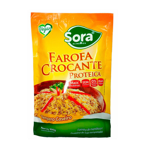 Farofa Crocante Proteica de Soja Sabor Tempero Caseiro 300g
