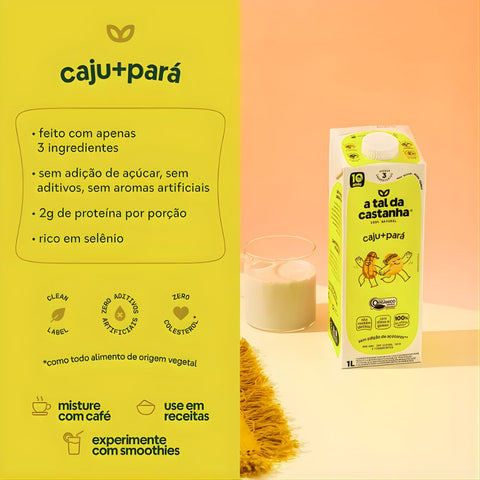 Bebida de Castanha de Caju + Pará A Tal da Castanha 1L