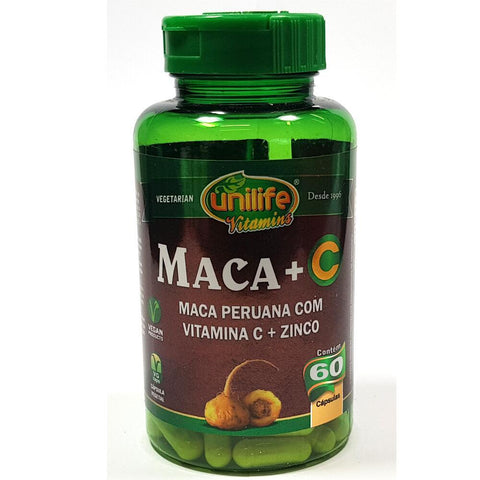 Maca Peruana Com Vitaminas Unilife 60 Cáps