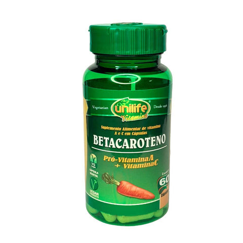 Betacaroteno Pró Com Vitaminas A E C - Unilife - 60 Cápsulas