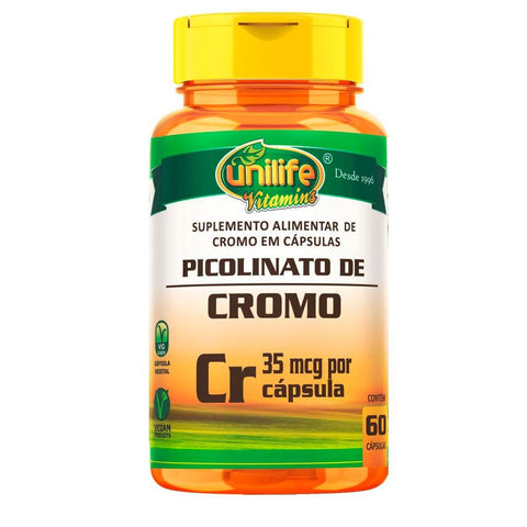 Picolinato De Cromo - Unilife - 60 Cápsulas