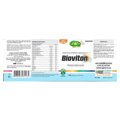 Polivitamínico Bioviton - Unilife - 120 Cápsulas