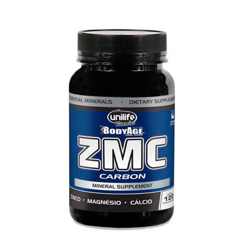 Zmc Carbon Zinco, Magnésio E Cálcio - Unilife - 120 Cápsulas