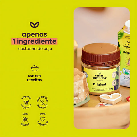 Pasta de Castanha Orgânica Original  A Tal da Castanha  120g