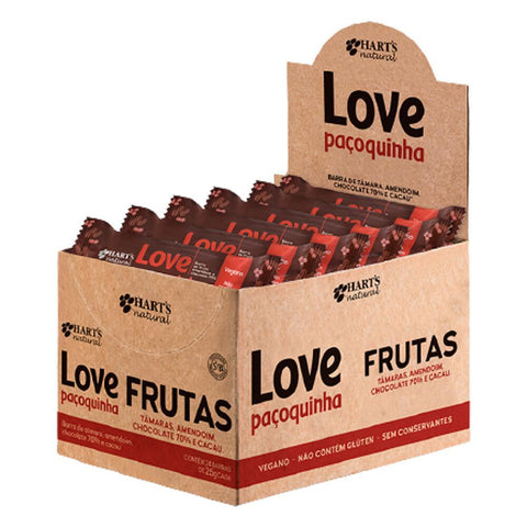 Barra de Frutas Love Paçoquinha Hart's Natural (Cx c/ 24 un de 25g)