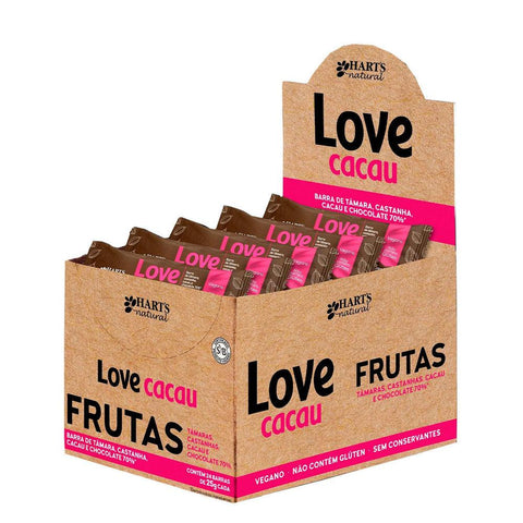 Barra de Frutas Love Cacau Hart's Natural (Cx c/ 24 un de 25g) - Zona Cerealista Online