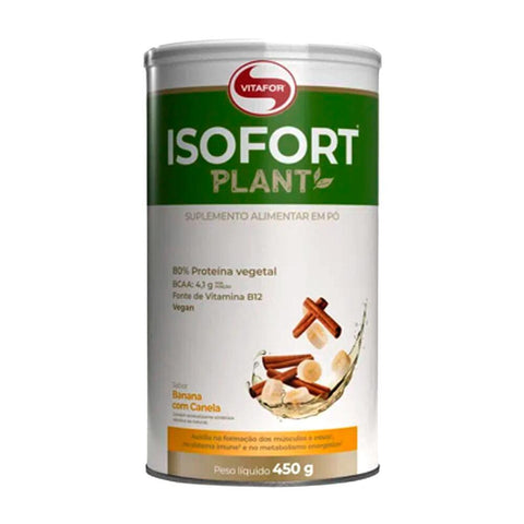 Proteína Isolada Vegetal Isofort Plant Banana E Canela Vitafor 450g