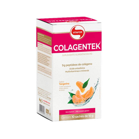 Colágeno Colagentek Sabor Tangerina Vitafor 10 Sachês 10g