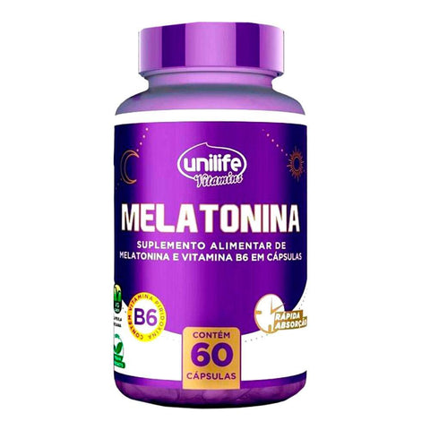 Melatonina Vitamina B6 Unilife 60 caps
