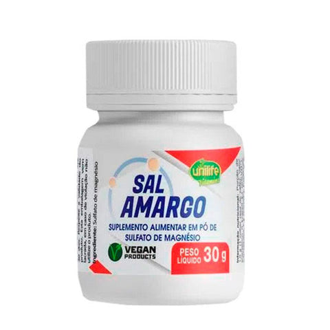 Sal Amargo em Pó Sulfato de Magnésio Unilife 30g
