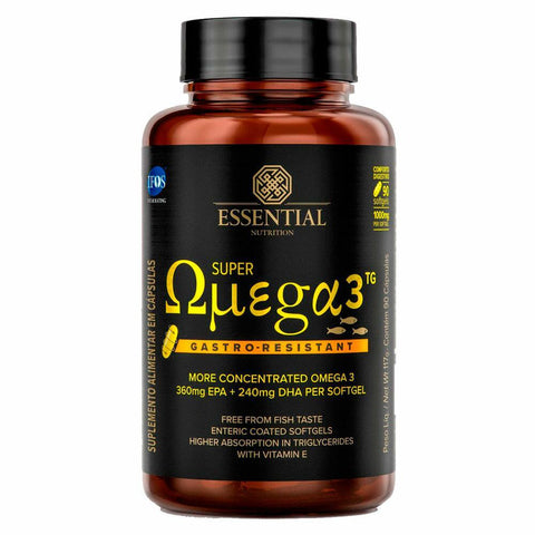 Super Ômega-3 TG Gastro-Resistant Essential Nutrition 90 Caps