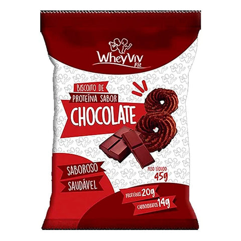 Biscoito de Proteína Sabor Chocolate Wheyviv 45g