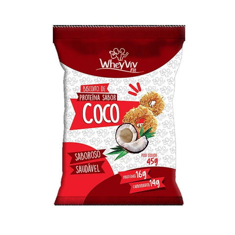 Biscoito de Proteína Sabor Coco Wheyviv 45g