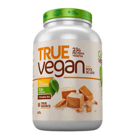 True Vegan Proteína Isolada Vegana Doce de Leite True Source 837g