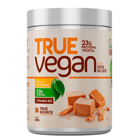 True Vegan Proteína Isolada Vegana Doce de Leite True Source 418g
