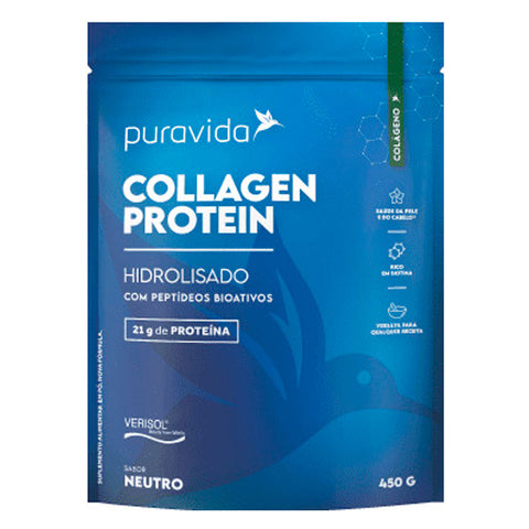 Collagen Protein Hidrolisado Puro Puravida 450g

