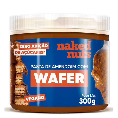 Pasta De Amendoim Com Wafer De Chocolate Naked Nuts 300G 