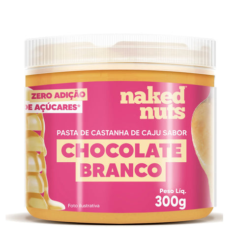 Pasta De Castanha De Caju Com Chocolate Branco Naked Nuts 300G