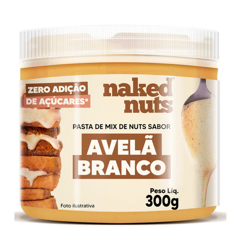 Pasta De Mix De Nuts Sabor Avelã Branco Naked Nuts 300G