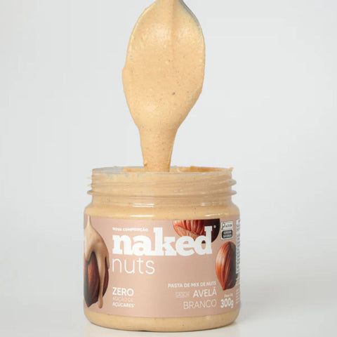 Pasta De Mix De Nuts Sabor Avelã Branco Naked Nuts 300G