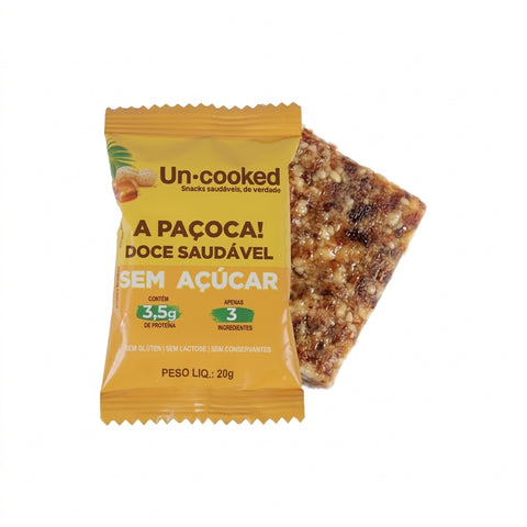 Paçoca Sem Açúcar Uncooked (Cx 28un de 20g)