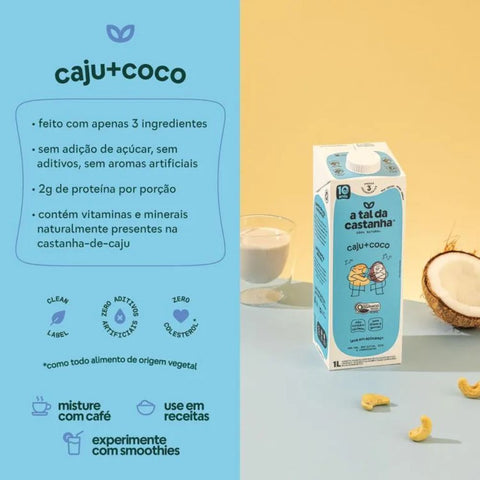 Bebida Vegetal Orgânica Caju e Coco A Tal da Castanha 1L