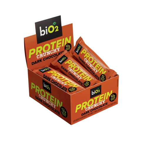 Barra de Proteína Crunchy Dark Chocolate Bio2 (Cx 9 un de 50g)