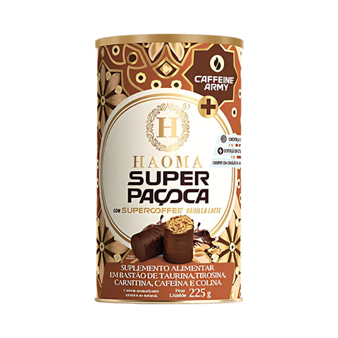 Lata de Paçoca com Supercoffee Vanilla Late Haoma 225g