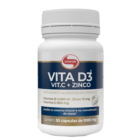 Vitamina D3 + C + Zinco Vitafor 30 Caps