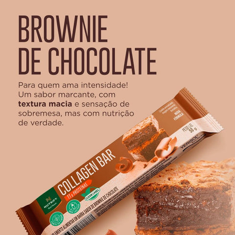 Barra Proteica Collagen Bar  Brownie Nutrify (Cx 10n de 50g)