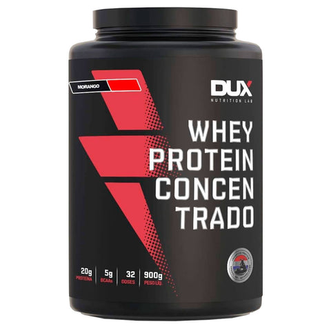Whey Protein Concentrado Morango Dux 900g